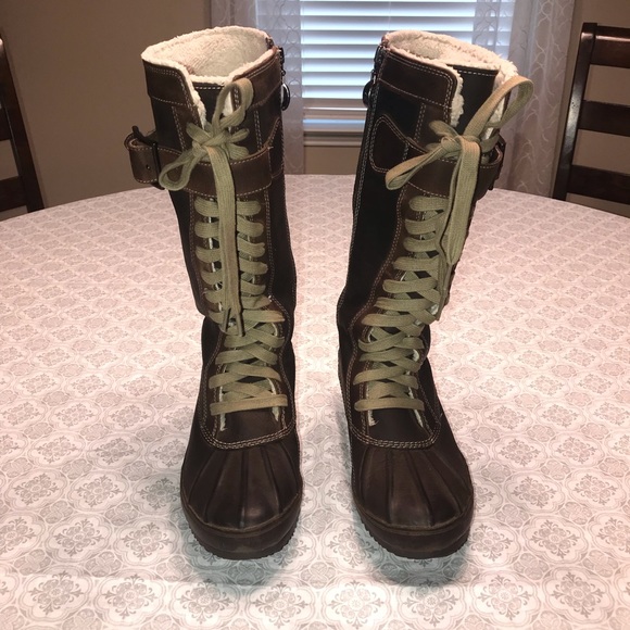 Sorel Shoes - SOREL Brown Leather High Top Boots Size 8.5